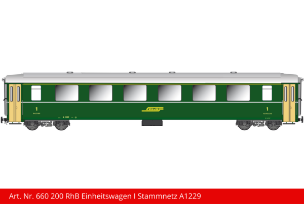 Art. Nr. 660 200 RhB Einheitswagen I Stammnetz A1229