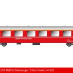 Art. Nr. 660 203 RhB Einheitswagen I Stammnetz A1232