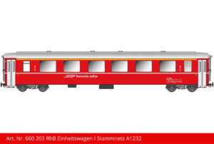 Art. Nr. 660 203 RhB Einheitswagen I Stammnetz A1232