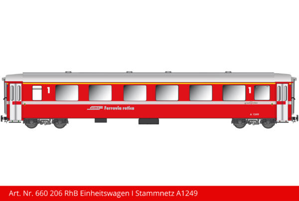 Art. Nr. 660 206 RhB Einheitswagen I Stammnetz A1249