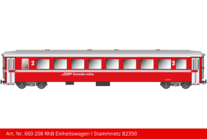 Art. Nr. 660 208 RhB Einheitswagen I Stammnetz B2350