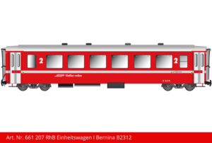 Art. Nr. 661 207 RhB Einheitswagen I Bernina B2312