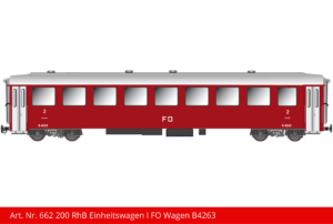 Art. Nr. 662 200 RhB Einheitswagen I FO Wagen B4263