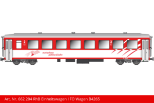 Art. Nr. 662 204 RhB Einheitswagen I FO Wagen B4265