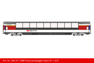 Art. Nr. 560 411 SBB Panoramawagen Apm 61 _ ICN