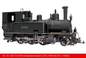 Art. Nr. 600 105 RhB Dampflokomotive G 3_4 _ RhB Betr.Nr. 1 Rhätia