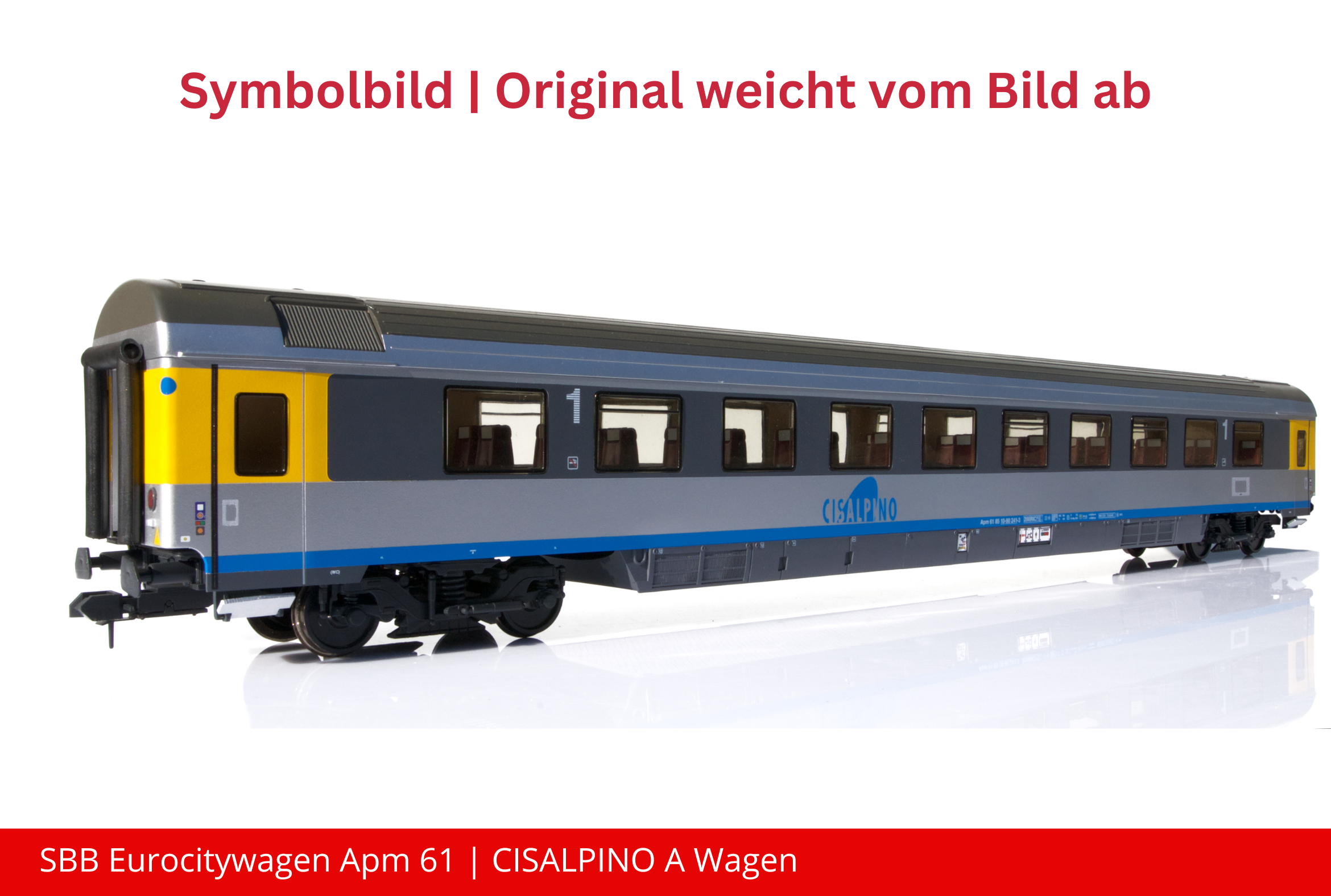 SBB Eurocitywagen CISALPINO Bpm 61 Kurzversion - Kiss Modellbahnen Schweiz