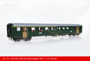 Art. Nr. 560 502 SBB Einheitswagen EW II 1._2. Klasse